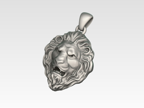 Lion Pendant Free 3D print model Modèles 3D en vedette