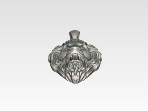 Lion Pendant Free 3D print model Modèles 3D en vedette