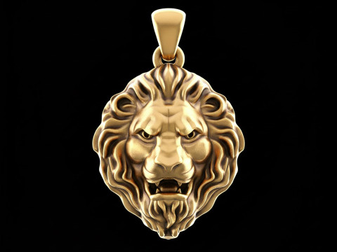 Lion Pendant Free 3D print model 3D Print Model