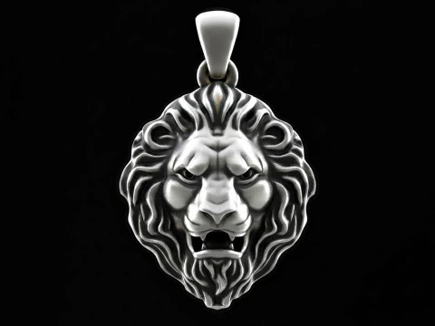 Lion Pendant Free 3D print model 3D Print Model