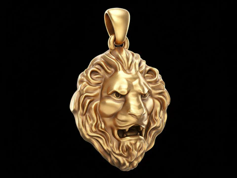 Lion Pendant Free 3D print model 3D Print Model