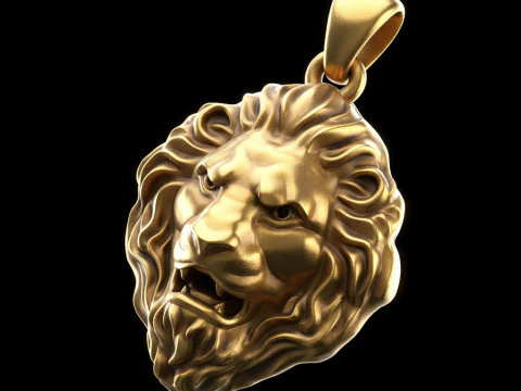 Lion Pendant Free 3D print model 3D Print Model