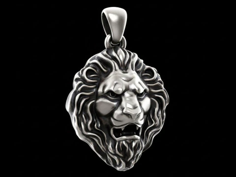 Lion Pendant Free 3D print model 3D Print Model