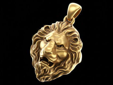 Lion Pendant Free 3D print model 3D Print Model
