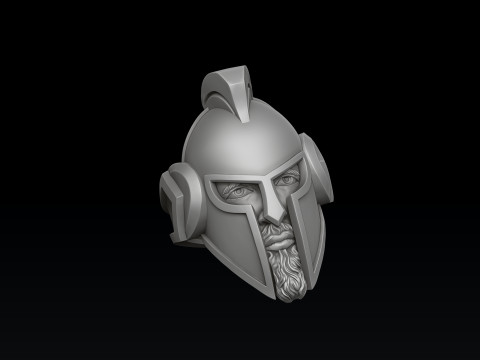 Warrior Helmet Ring 3D print model 3Dプリントモデル