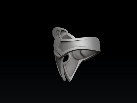 Warrior Helmet Ring 3D print model 3Dプリントモデル