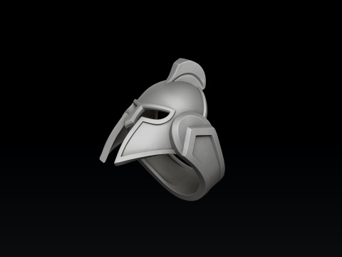 Warrior Helmet Ring 3D print model 3Dプリントモデル