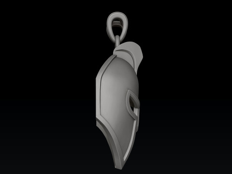 Warrior Helmet Pendant 3D print model 3D Print Model