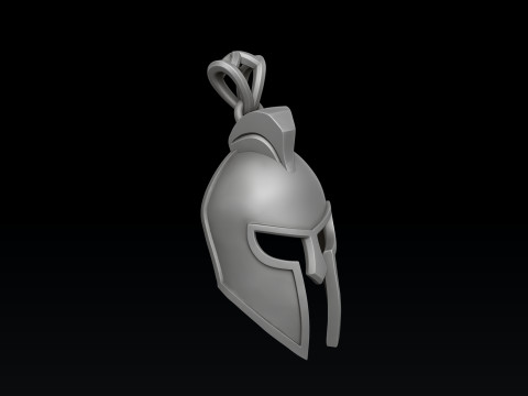 Warrior Helmet Ring Pendant Collection 3D print model 3D Print Model