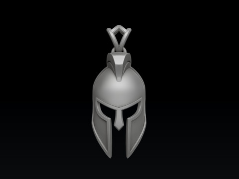 Warrior Helmet Ring Pendant Collection 3D print model 3D Print Model