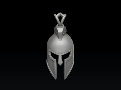 Warrior Helmet Ring Pendant Collection 3D print model 3D Print Model