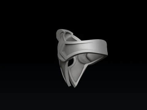 Warrior Helmet Ring Pendant Collection 3D print model 3D Print Model