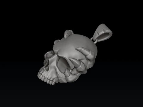 Skull Clutches Pendant 3D print model 3D Print Model