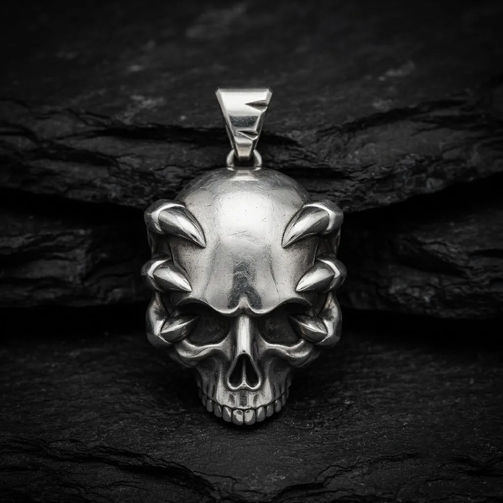 Skull Clutches Pendant 3D print model 3D Print Model .c4d .max .obj .3ds .fbx .stl .blend