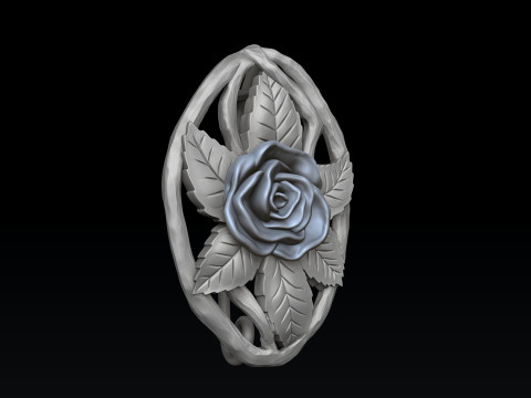 Rose Broosh 3D print model 3Dプリントモデル