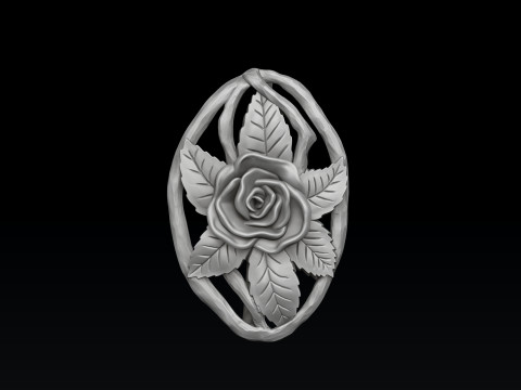 Rose Broosh 3D print model 3Dプリントモデル