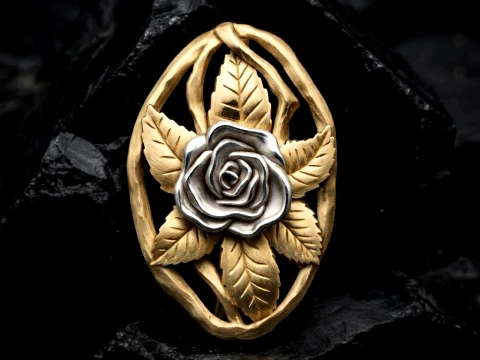 Modelo de impresi&oacute;n 3D de Rose Broosh Modelo de impresión 3D