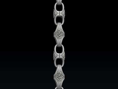 Rose Chain 3D print model 3Dプリントモデル