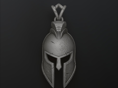 Helmet Pendant V2 3D print model 3D प्रिंट मॉडल