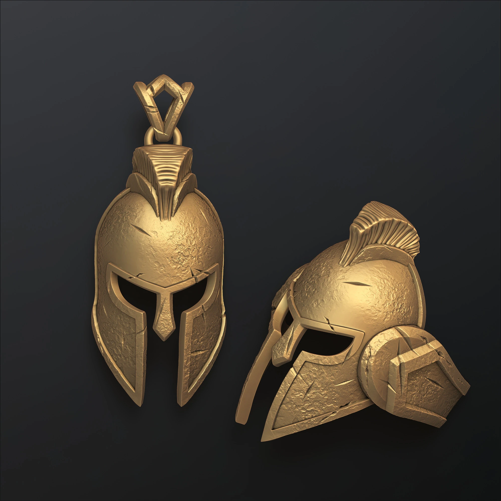 Cole&ccedil;&atilde;o de pingente de anel de capacete V2 Modelo de impress&atilde;o 3D Modelo de Impressão 3D .c4d .max .obj .3ds .fbx .stl .blend 