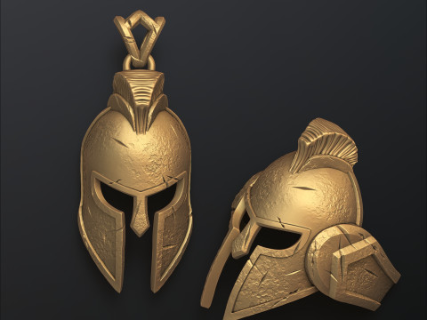 Helmet Ring Pendant V2 Collection 3D print model 3Dプリントモデル