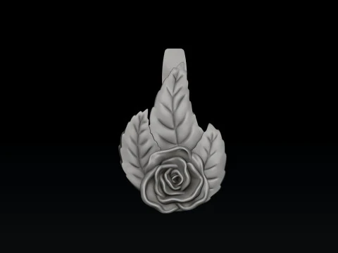 Rose Earrings 3D print model 3D Print Model