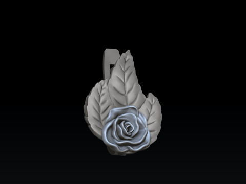 Rose Earrings 3D print model Modello di stampa 3D