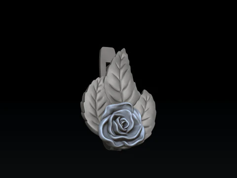 Rose Earrings 3D print model 3D Print Model