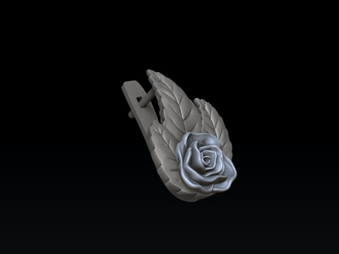 Rose Earrings 3D print model Modello di stampa 3D