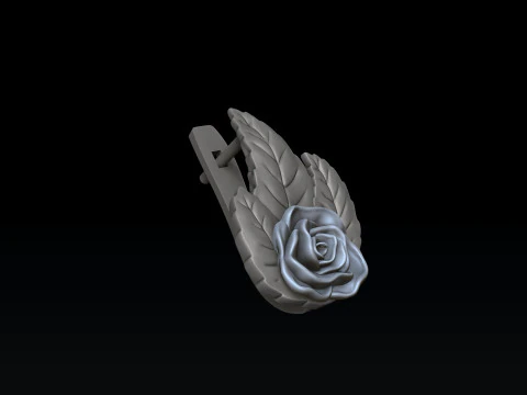 Rose Earrings 3D print model 3D Print Model