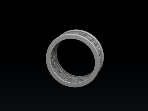 Ornamental Baroque Ring 3D print model 3D 打印模型
