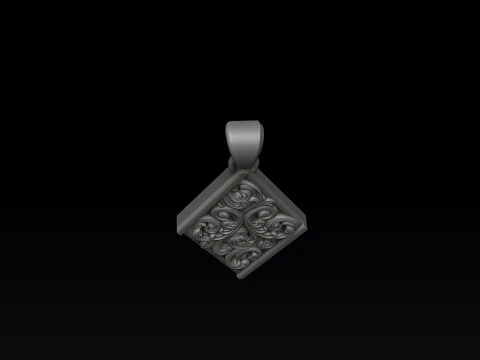 装飾用バロックペンダント 3D プリントモデル 3Dプリントモデル