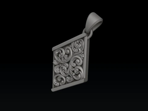 装飾用バロックペンダント 3D プリントモデル 3Dプリントモデル