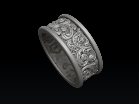 Ornamental Baroque Pendant Ring Collection 3D print model 3Dプリントモデル