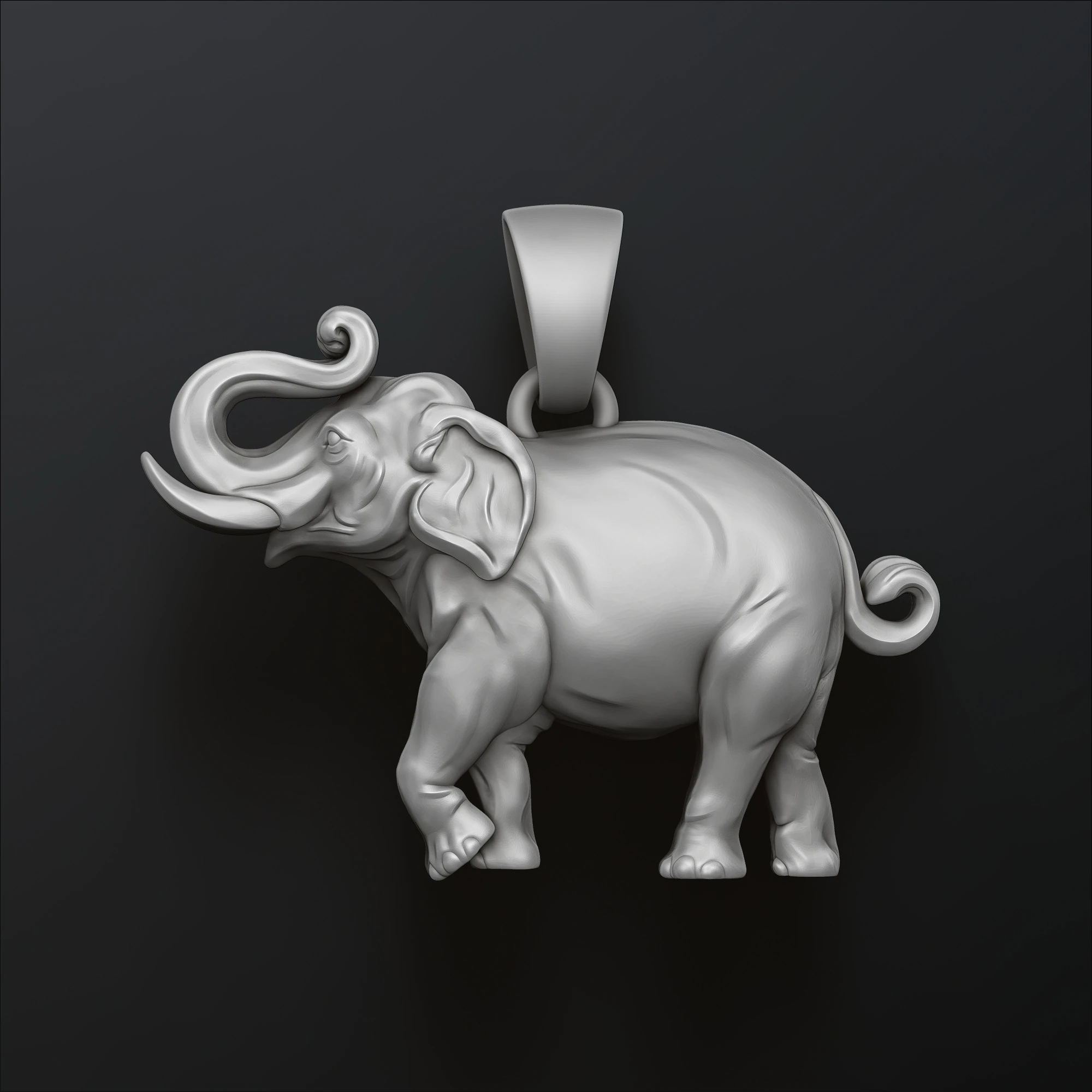 Elephant Pendant 3D print model 3D Print Model .c4d .max .obj .3ds .fbx .stl .blend