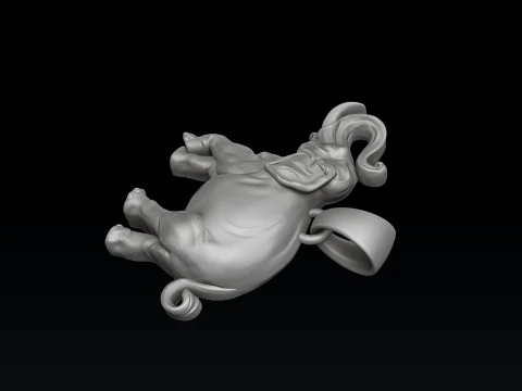 Elephant Pendant 3D print model 3D Print Model