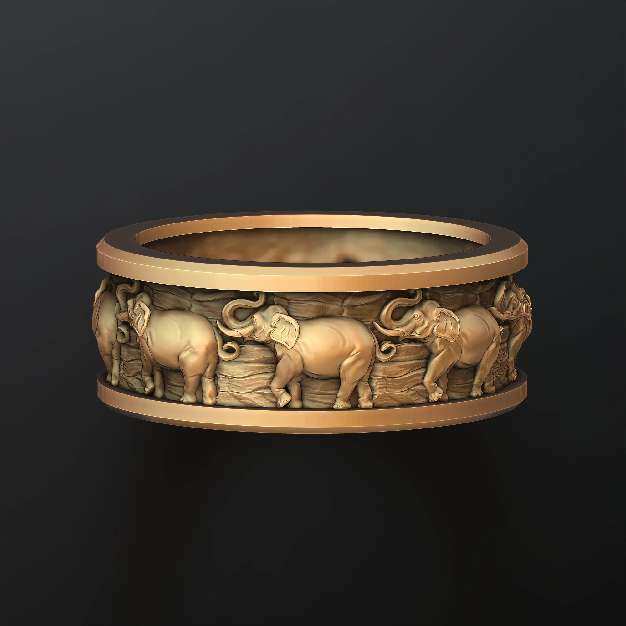 Elephant Ring 3D print model 3D Print Model .c4d .max .obj .3ds .fbx .stl .blend 