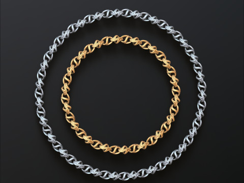 Twisted Abstract Chain 3D print model 3D Принт Модель