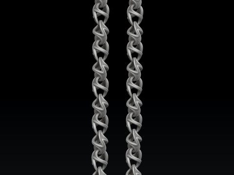 Twisted Abstract Chain 3D print model 3D Print Model