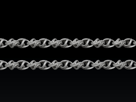 Twisted Abstract Chain 3D print model 3D Print Model