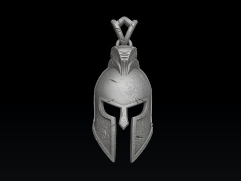 Warrior Helmet Pendant V2 3D print model 3Dプリントモデル