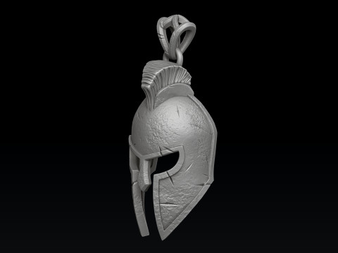 Warrior Helmet Pendant V2 3D print model 3Dプリントモデル
