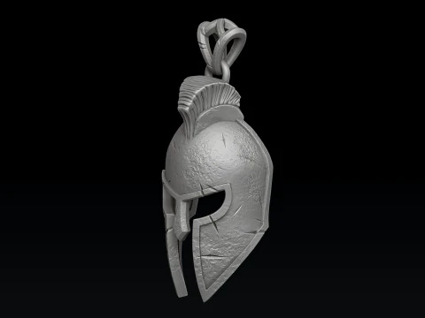Pingente de capacete de guerreiro V2 Modelo de impress&atilde;o 3D Modelo de Impressão 3D