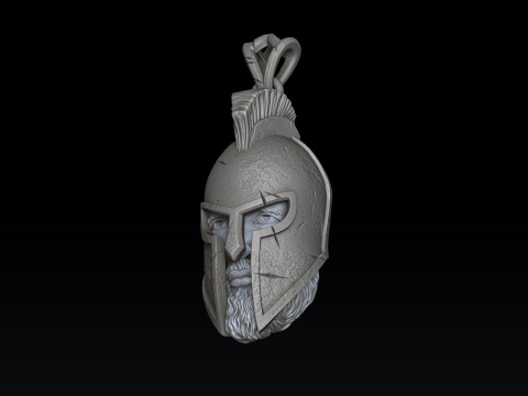 Warrior Helmet Pendant V2 3D print model 3Dプリントモデル