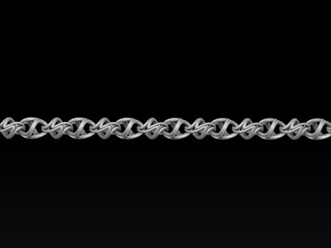 Twisted Abstract Chain V2 3D print model 3Dプリントモデル