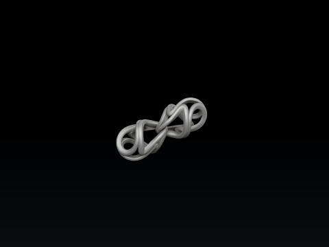 Twisted Abstract Chain V2 3D print model 3Dプリントモデル