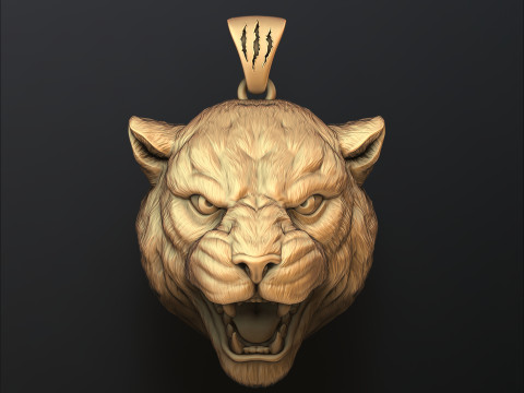 Pantere Pendant V2 3D print model 3Dプリントモデル