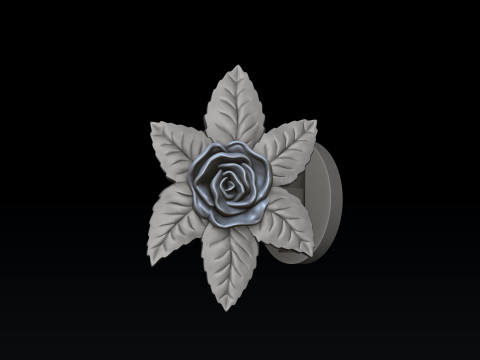 Rose Cufflinks 3D print model 3Dプリントモデル