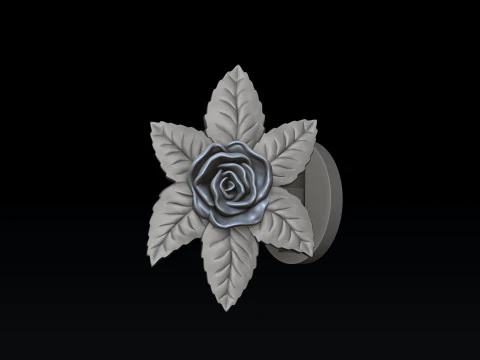Rose Cufflinks 3D print model 3D Print Model
