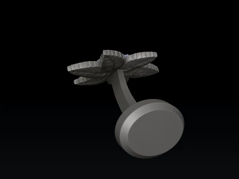 Rose Cufflinks 3D print model 3D Print Model